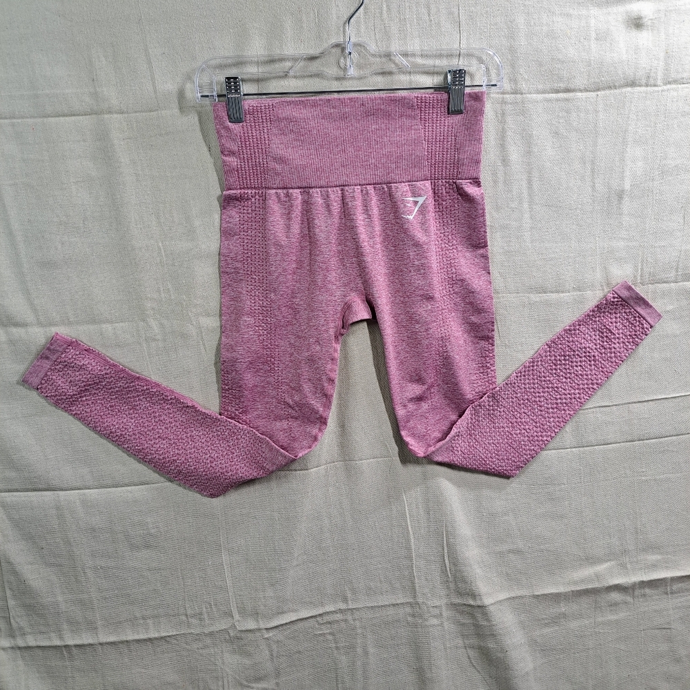 Gymshark Vital Seamless 2.0 Women Small High Waist Pink Marled Workout Leggings
